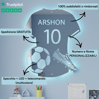 Specchio da calcio personalizzato